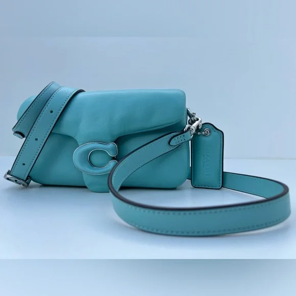 COACH Faded Blue Tabby 18 In Nappa Leather - Picture 4 of 12